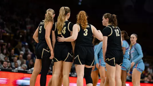 CU huddles vs Kansas