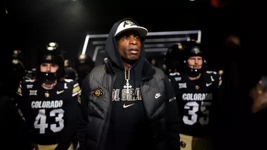 Coach Prime leads the team out vs ASU