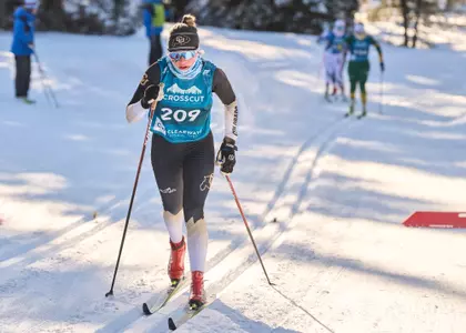 Racers compete in the Montana State Invitational nordic 7.5K  event Sunday, Jan. 26, 2025, at Crosscut Mountain Sports Center  near Bozeman, Mont.
MSU photo by Colter Peterson