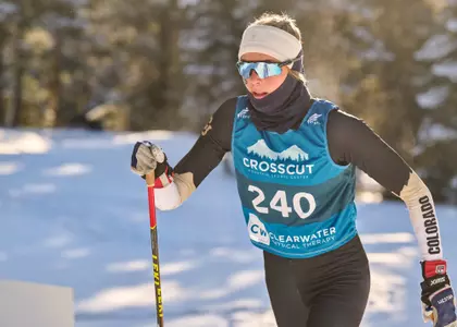 Racers compete in the Montana State Invitational nordic 7.5K  event Sunday, Jan. 26, 2025, at Crosscut Mountain Sports Center  near Bozeman, Mont.
MSU photo by Colter Peterson