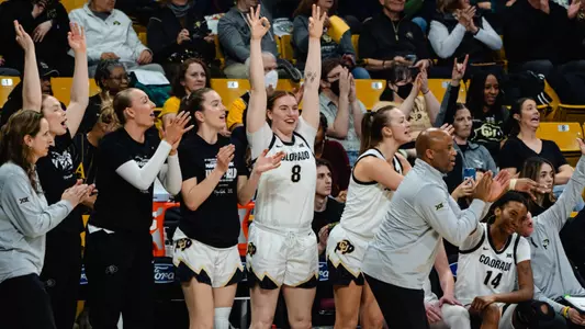 CU bench celebrates in win over Arizona State