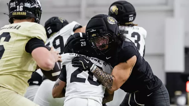 Taufatofua at 2026 Spring Practice