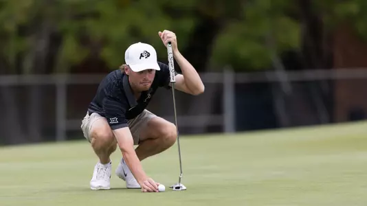 Lining up putt