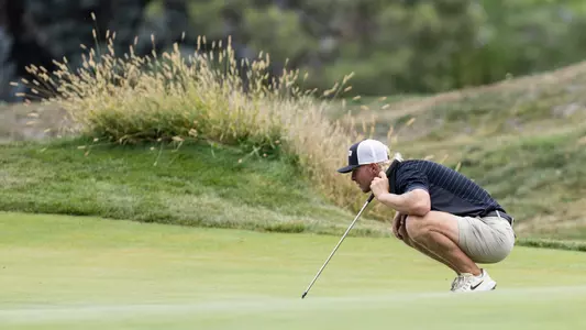 Lining up putt