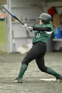 Hard-Hitting Quakers Take Two From Big Green Softball