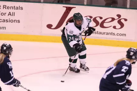 Nanji's Hat Trick Gives Women's Hockey an OT Win at Princeton