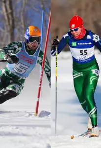 A Pair of Big Green Skiers Named Athletes of the Week