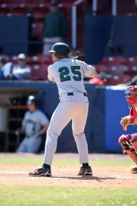 Brooks' Two Triples Leads Baseball to 5-3 Victory