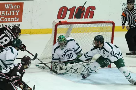 Men's Hockey Ties Harvard, 3-3, In Front of Packed House
