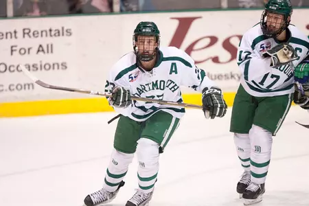 Two Players Score 100th Point as Dartmouth Defeats St. Lawrence