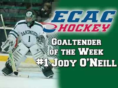 Jody O'Neill Named ECAC Hockey Goaltender of the Week