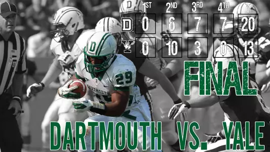 Pierre Leads Dartmouth to 20-13 Win Over Yale in Homecoming Game