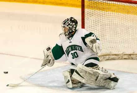 Big Green Drop Quarterfinal Opener to Crimson, 3-0