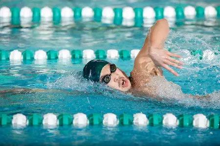 Men's Swimming and Diving Comes Up Short at Connecticut