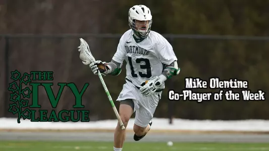 Dartmouth's Olentine Named Ivy League Co-Player of the Week