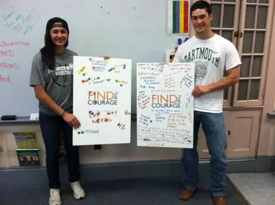 Student-Athletes Help ?Find The Courage? in Local Schools