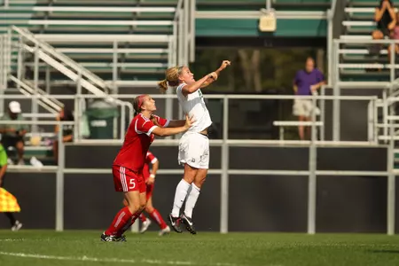 Three First-Half Goals Propel Big Green Over River Hawks