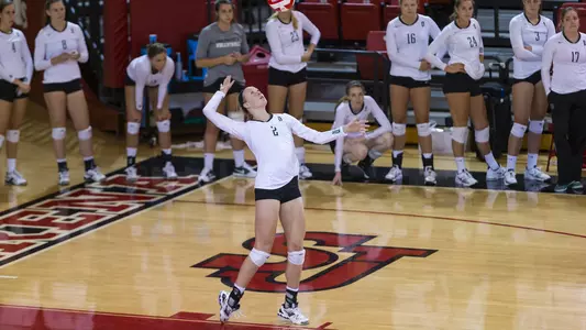 Green and White Volleyball Defeats Cornell in Straight Sets