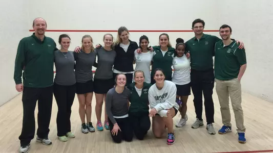 No. 10 Women's Squash Upsets No. 8 George Washington, 5-4