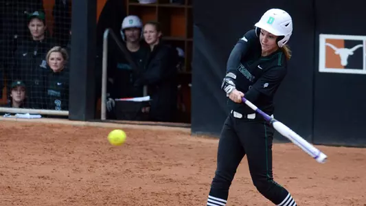 Softball Outlasts GW in Wild Offensive Outburst