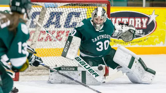 Chemago Makes 33 Saves in Dartmouth's Loss to Quinnipiac