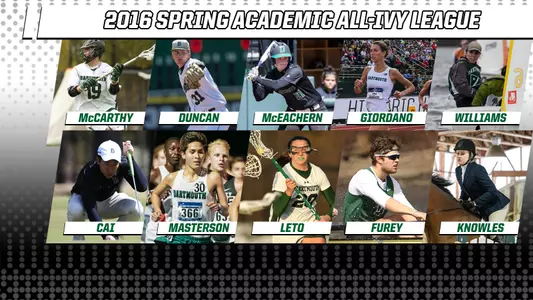 10 Student-Athletes Earn Spring Academic All-Ivy League Honors