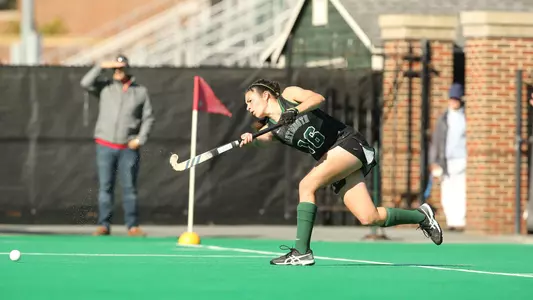 Carmen Braceras field hockey action versus Northeastern