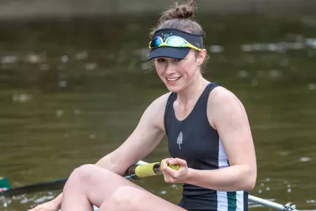 Sophie Stone rowing for women's crew