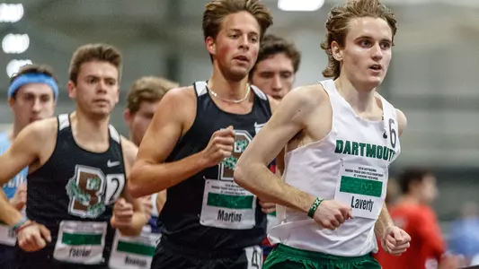 Sean Laverty running at indoor heps