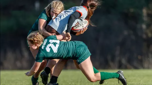 Didi Niles women's rugby action versus Brown