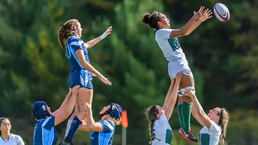 Lannon Abbott rugby action agains Quinnipiac