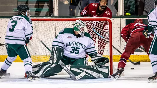 Adrian Clark men's hockey action in Harvard Scrimmage
