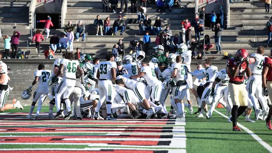 Celebration in the endzone at Harvard