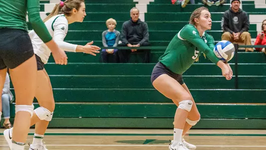 Elise Petit volleyball action versus Brown