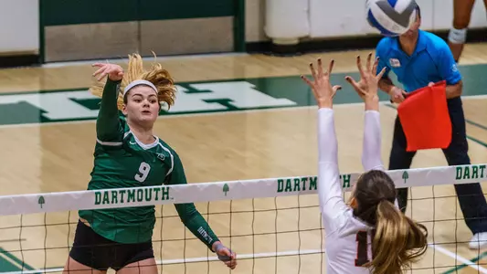 Taite Ryan volleyball action versus Brown