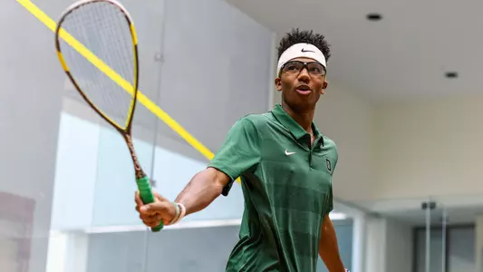 Jason Montima men's squash action