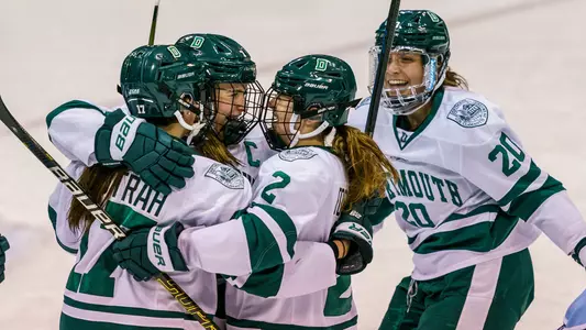 Hug women's hockey action versus Maine
