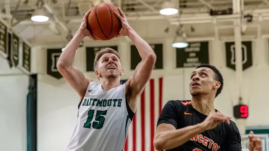 Brendan Barry men's basketball action versus Princeton