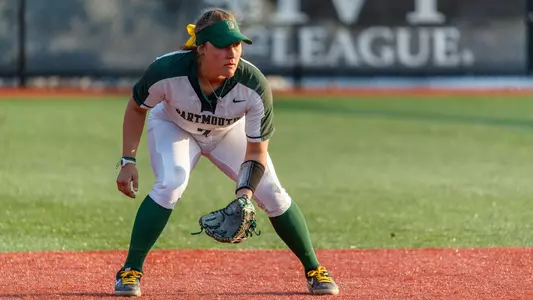 Micah Schroder softball action versus Penn
