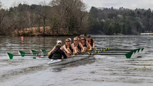 Varsity Eight rowing on the Connectict