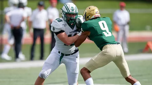 Mick Reese trying to shed a blocker at Jacksonville, Sept. 21, 2019