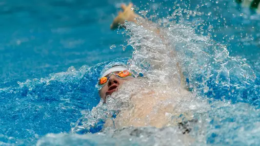 Tim Cushman men's swimming and diving versus Bates