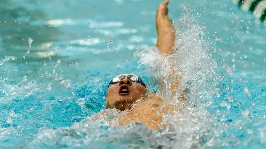 Tim Park men's swimming and diving versus Bates