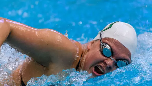 Christina Cianciolo women's swim action versus Bates