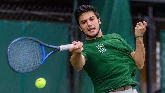 Alejandro Quiles men's Tennis action versus Navy