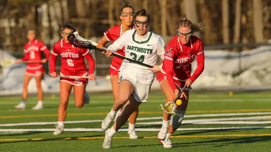 Riley Ricciardi women's lacrosse action versus Boston University