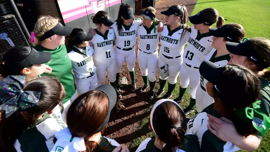 Softball team huddle