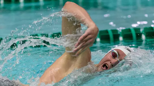Ethan Banks men's swimming action at Ramsden Invite