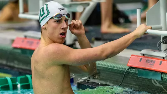 Landon Armstrong men's swimming action at Ramsden Invite