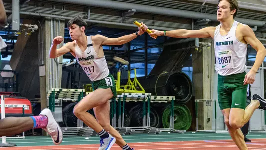 Isaac Weber and Will Baginski men's track action at Dartmouth Relays